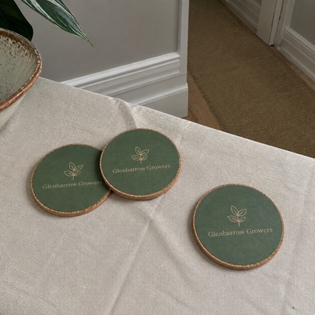Custom cork coasters for small business